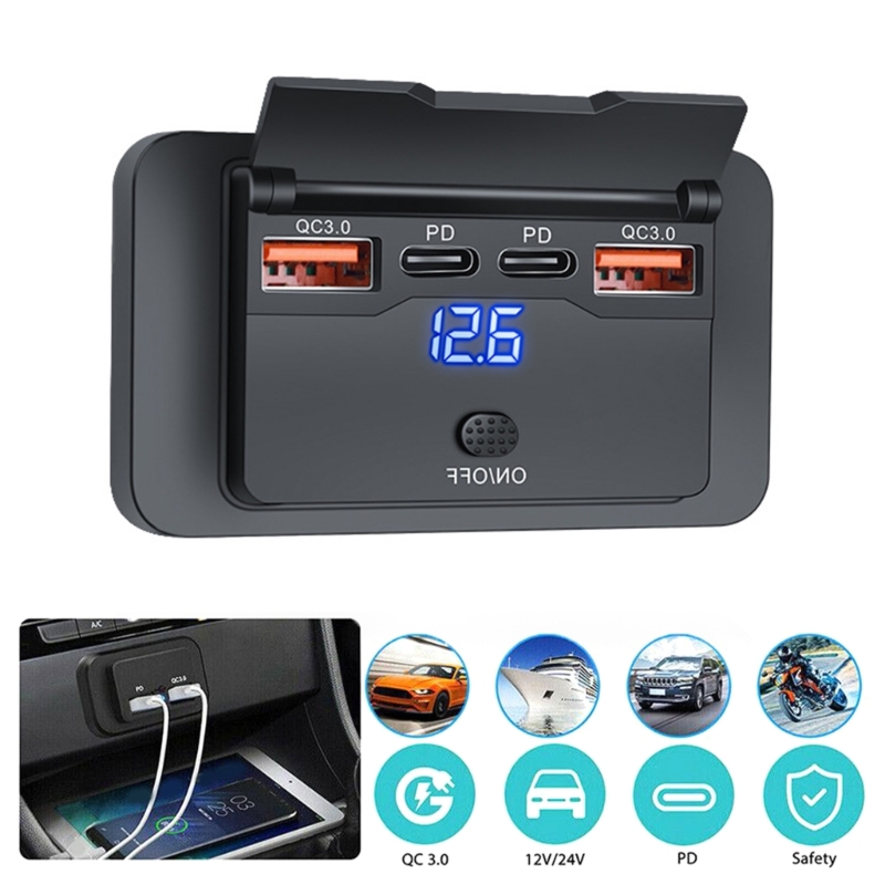 4 Ports Dual PD Dual QC 3.0 US – Car Accessories Qc recenzja i cena