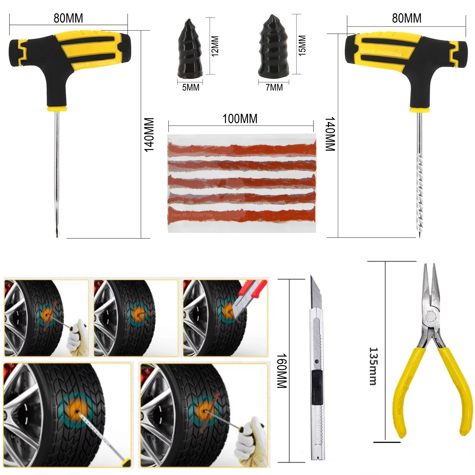 New Car Tire Repair Kit Punctu – Car Emergency Tool Kit recenzja i cena