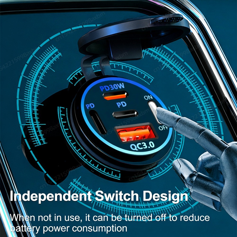 12V QC3.0 USB-C Outlet Socket  – Car Accessories Qc recenzja i cena