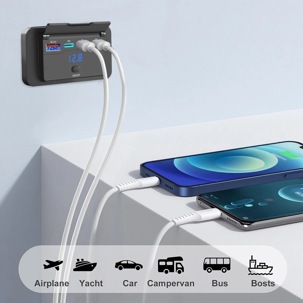 Three PD & QC 3.0 USB Car Char – Car Accessories Qc recenzja i cena