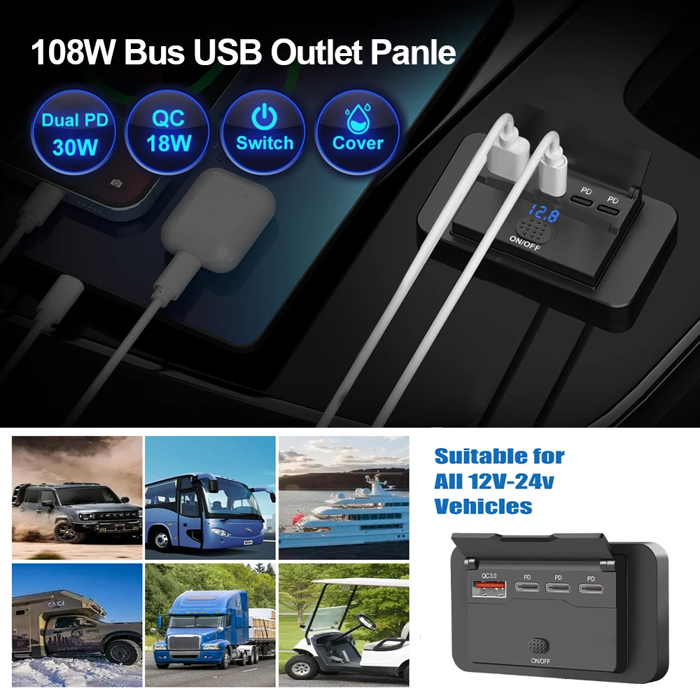 Three PD & QC 3.0 USB Car Char – Car Accessories Qc recenzja i cena