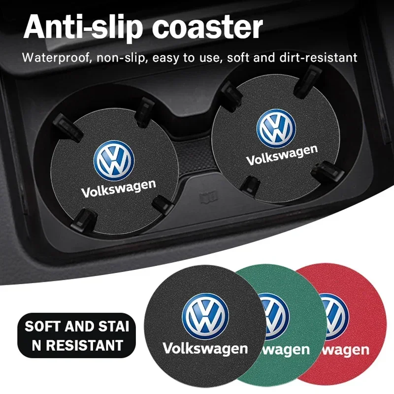 2Pcs Car Water Cup Mat Suede N – Car Accessories Logo recenzja i cena
