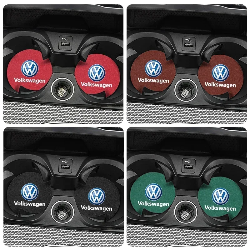 2Pcs Car Water Cup Mat Suede N – Car Accessories Logo recenzja i cena