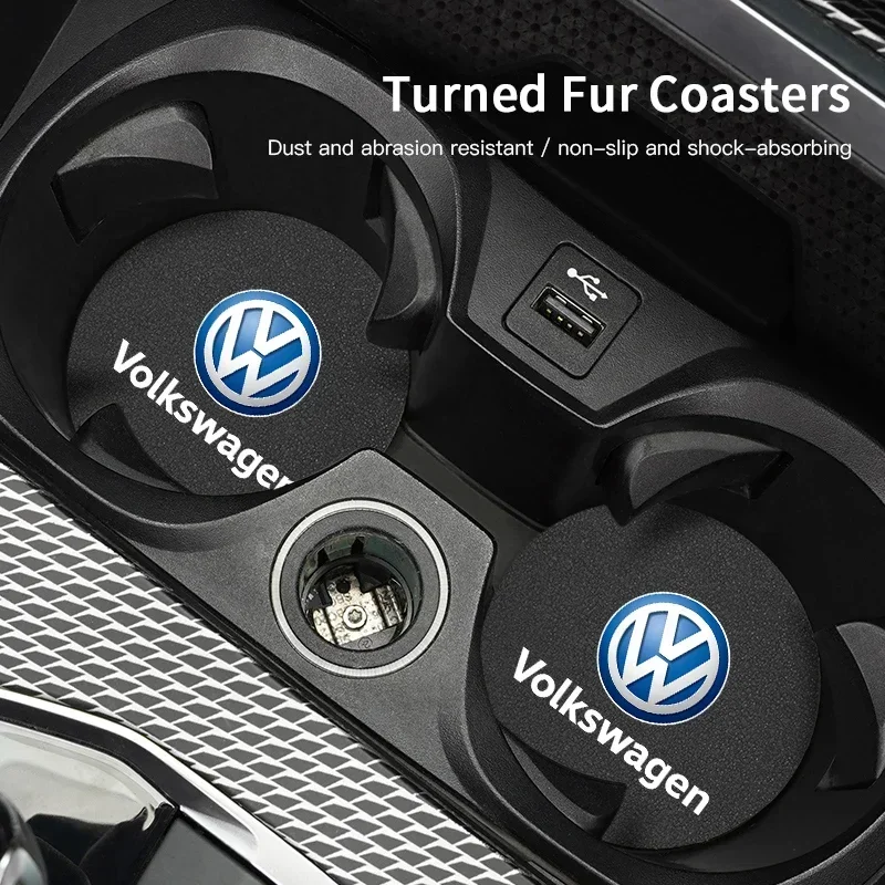 2Pcs Car Water Cup Mat Suede N – Car Accessories Logo recenzja i cena