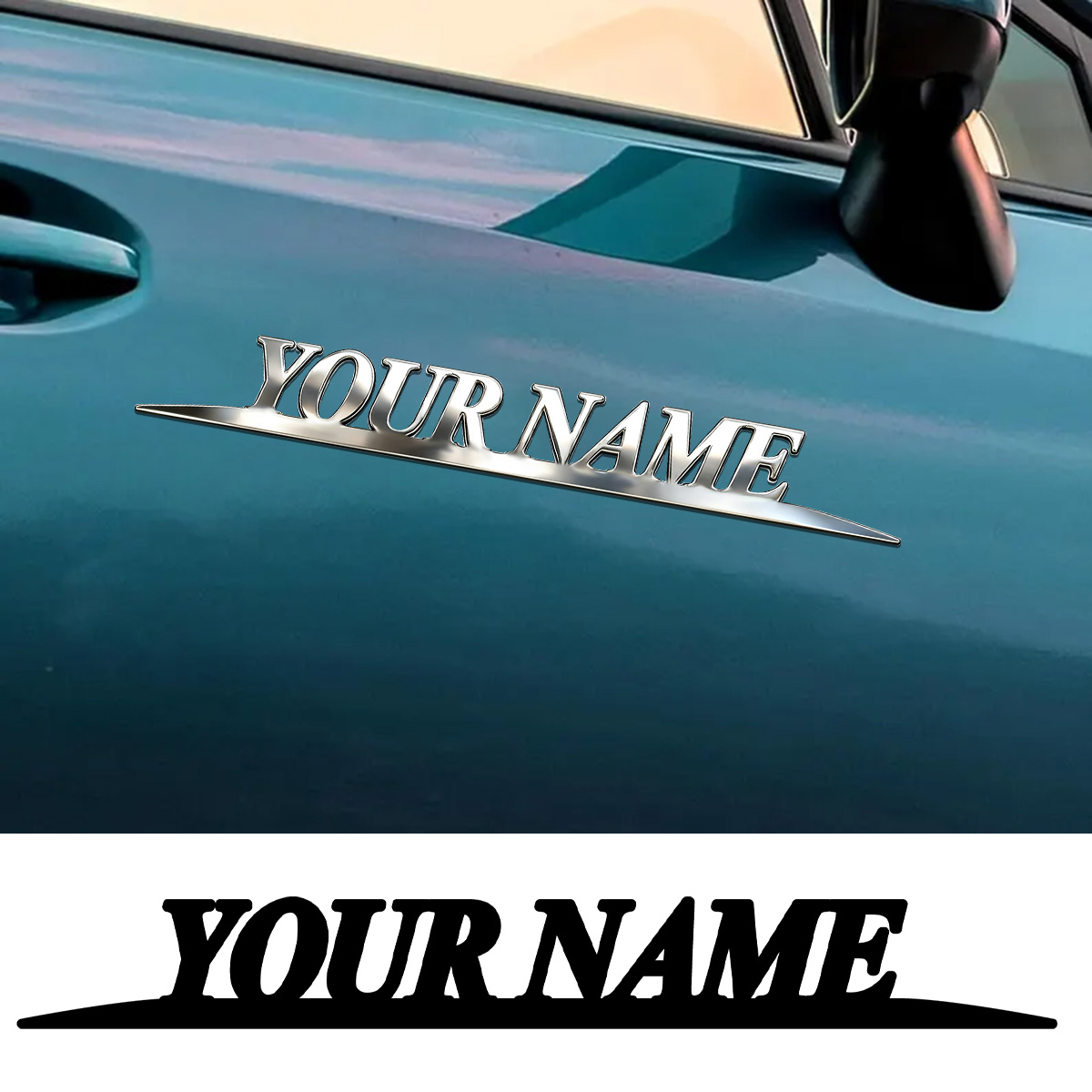 Metal Trendy YOUR NAME Sticker – Car Accessories Logo recenzja i cena