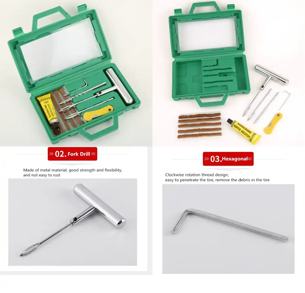Car Tire Repair Tool Set With  – Car Emergency Tool Kit recenzja i cena