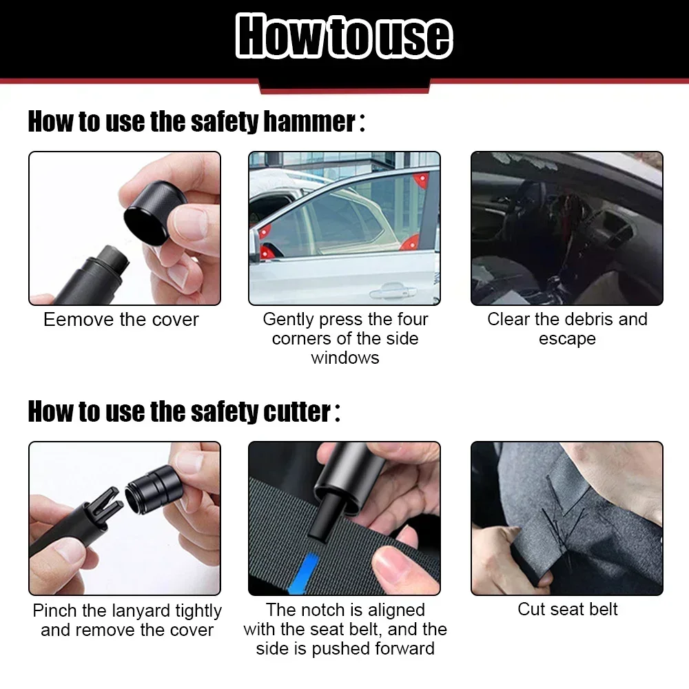 New 2 In 1 Car Safety Hammer M – Car Emergency Tool Kit recenzja i cena