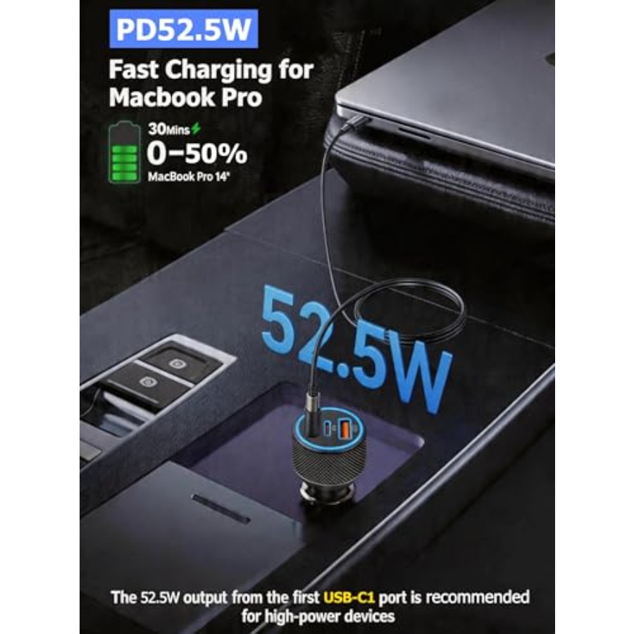 142.5W Car Charger Super Fast  – Car Accessories Qc recenzja i cena