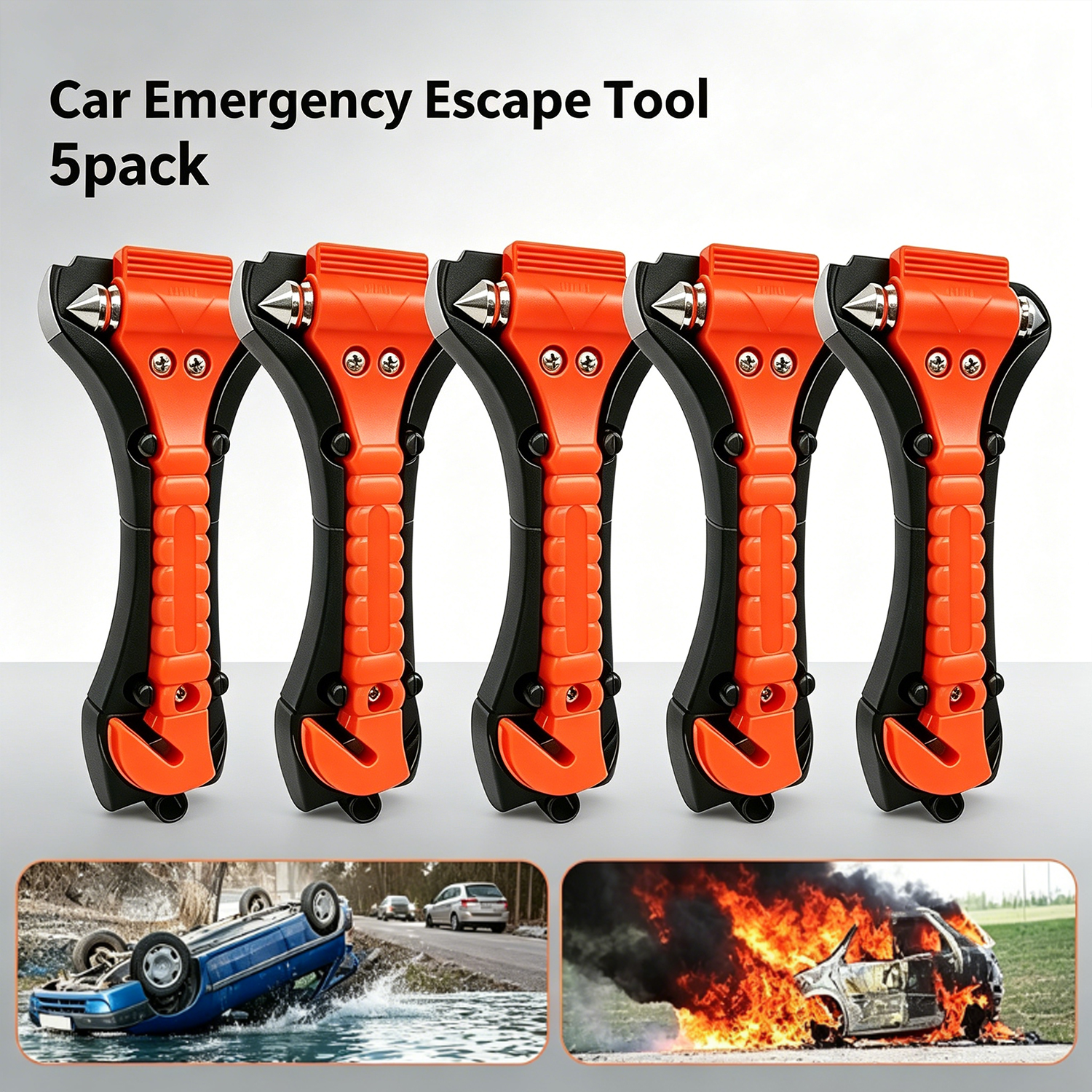 1/2PCS Survival Safety Hammer  – Car Emergency Tool Kit recenzja i cena