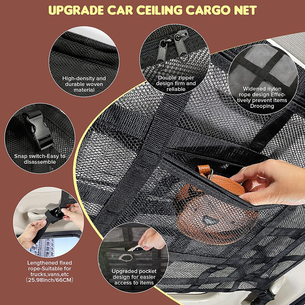 Car Ceiling Cargo Net Strong L – Car Cargo Net Trunk recenzja i cena