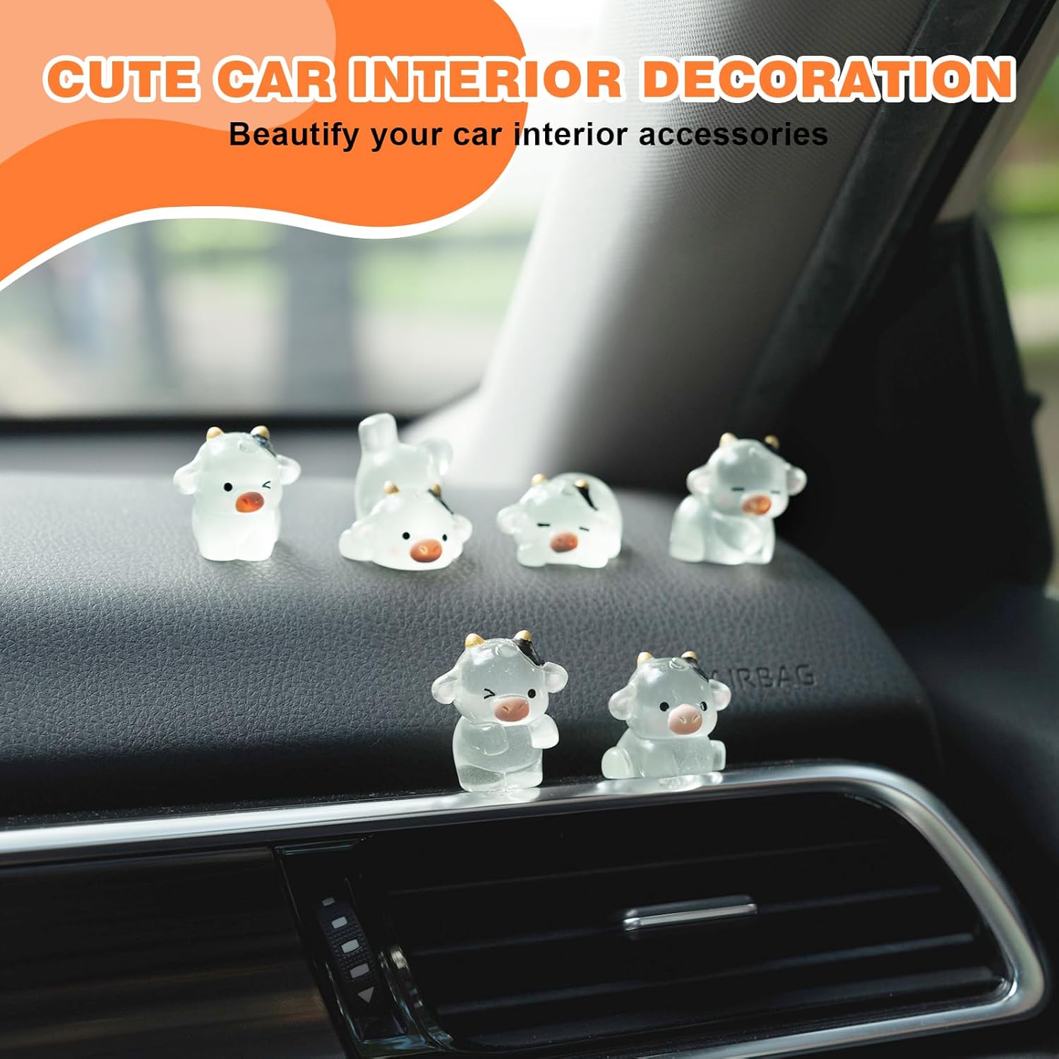 Luminous Cow Car Dashboard Dec – Car Accessories For Dashboard recenzja i cena